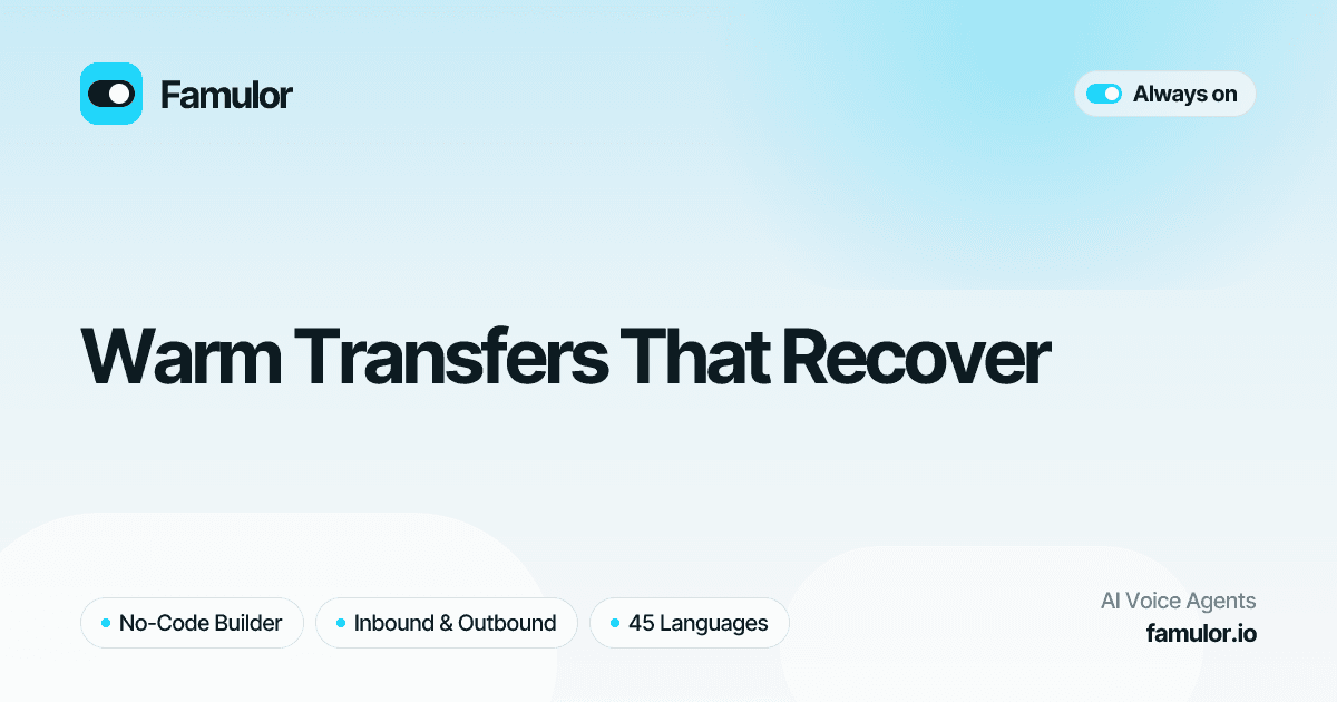 Warm Transfers: Outcomes and Consultation Notes